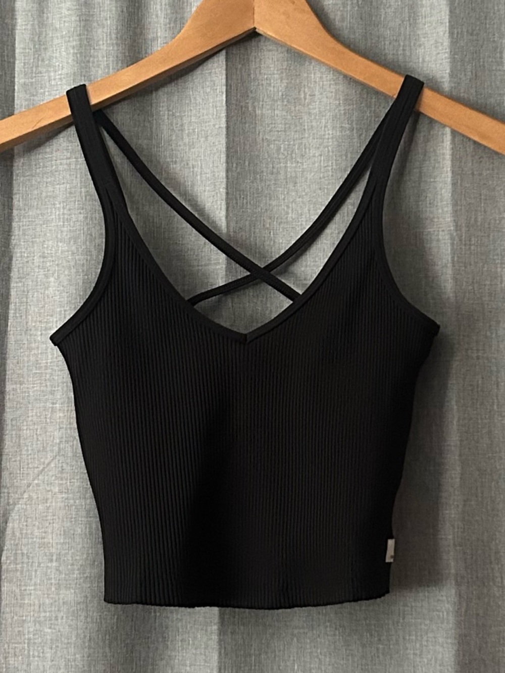 Vuori Black Ribbed Tank Top